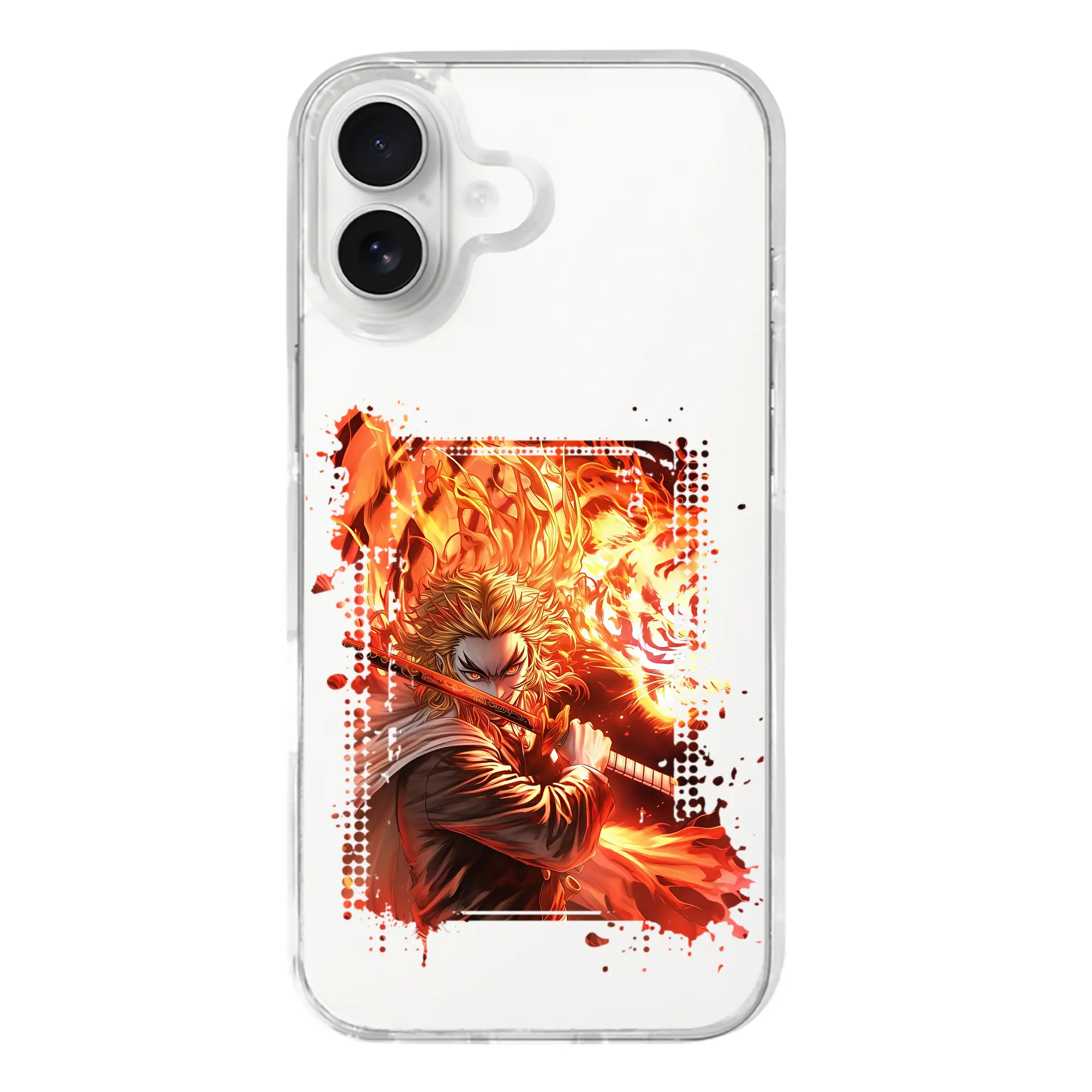 鬼滅の刃 グッズ,煉獄 杏寿郎 - iPhone 17シリーズ 透明スマホケース – 薄型・耐衝撃・精密フィット保護カバー